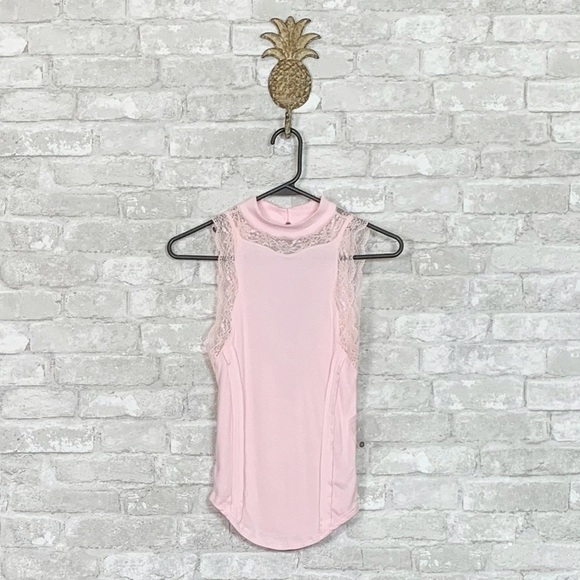 NEW Free People Dale Lace Cutout Mock Neck Tank - Picture 6 of 10